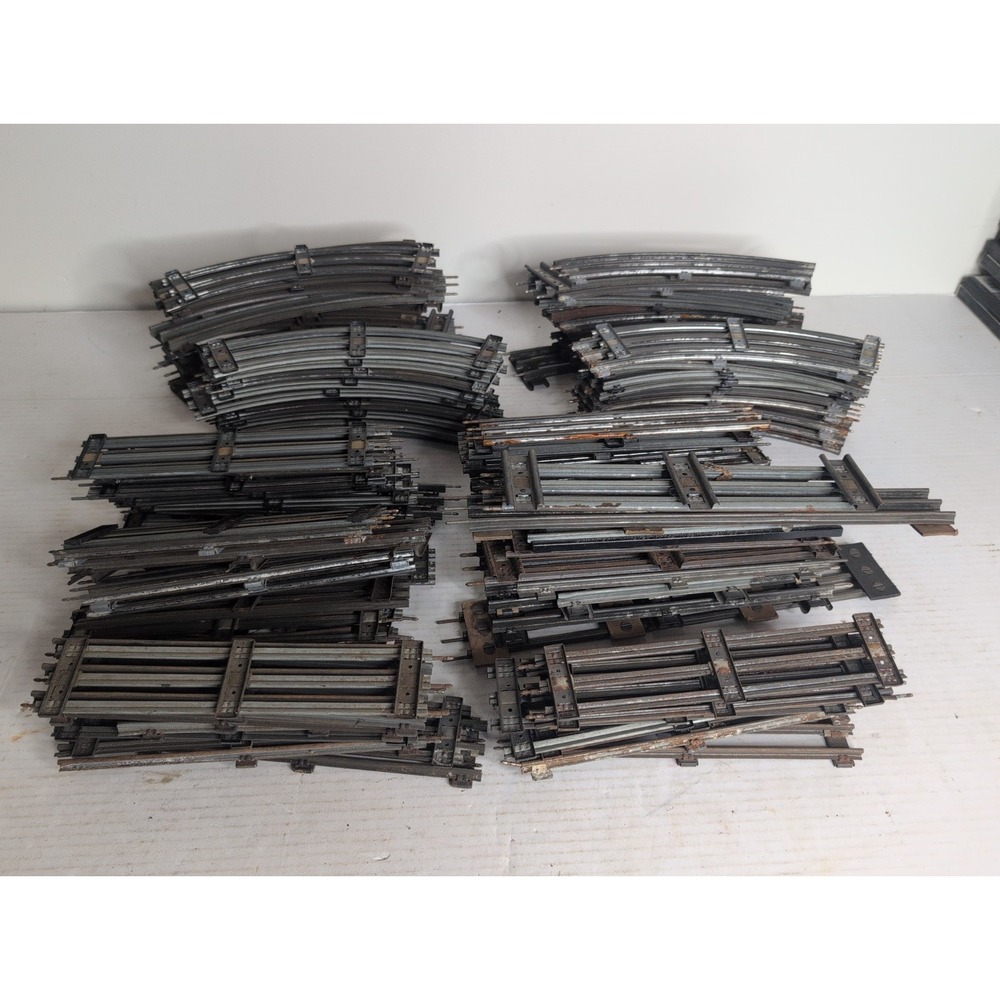 Mixed Lot Of 100 Vintage O Gauge Train Track Including Straights Curves Lionel